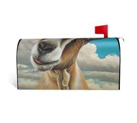 Copertura magnetica per cassetta postale con stampa di capra blu, resistente ed elegante, impermeabile, facile da installare per tutte le stagioni