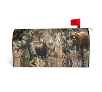 Copertura magnetica per cassetta postale con stampa di cervi, orsi e alci, resistente ed elegante, impermeabile, facile da installare per tutte le stagioni