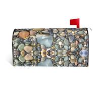 Copertura magnetica per cassetta postale con stampa di ciottoli, durevole ed elegante, impermeabile, facile da installare per tutte le stagioni