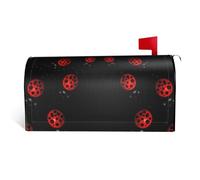 Copertura magnetica per cassetta postale con stampa di coccinelle, resistente ed elegante, impermeabile, facile da installare per tutte le stagioni