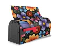 Copertura magnetica per cassetta postale con stampa di farfalle e fiori colorati, impermeabile, facile installazione