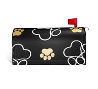 Copertura magnetica per cassetta postale con stampa di impronte di zampe, resistente ed elegante, impermeabile, facile da installare per tutte le stagioni