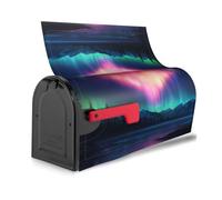 Copertura magnetica per cassetta postale con stampa di luci del nord scure alla moda, impermeabile, facile installazione
