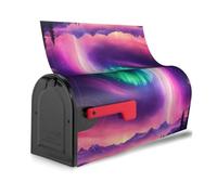 Copertura magnetica per cassetta postale con stampa di luci del nord scure alla moda, impermeabile, facile installazione