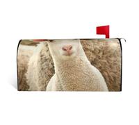 Copertura magnetica per cassetta postale con stampa di pecore e agnelli, resistente ed elegante, impermeabile, facile da installare per tutte le stagioni