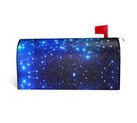 Copertura magnetica per cassetta postale con stampa di stelle blu brillanti, durevole ed elegante, impermeabile, facile da installare per tutte le stagioni