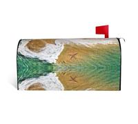 Copertura magnetica per cassetta postale con stampa di stelle marine, resistente ed elegante, impermeabile, facile da installare per tutte le stagioni