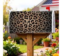 Copertura magnetica per cassetta postale con stampa leopardata, protezione per cassetta postale moderna e audace a punti curvi, protezione per la decorazione del cortile anteriore 53 x 64 cm