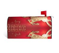 Copertura magnetica per cassetta postale con stampa Merry Christmas, resistente ed elegante, impermeabile, facile da installare per tutte le stagioni