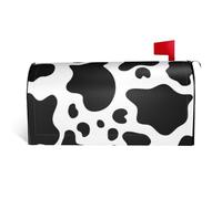 Copertura magnetica per cassetta postale con stampa mucca in bianco e nero, resistente ed elegante, impermeabile, facile da installare per tutte le stagioni