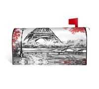 Copertura magnetica per cassetta postale con stampa Parigi, resistente ed elegante, impermeabile, facile da installare per tutte le stagioni