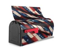Copertura magnetica per cassetta postale con stampa patchwork con bandiera americana, impermeabile, facile installazione