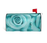 Copertura magnetica per cassetta postale con stampa rosa turchese, resistente ed elegante, impermeabile, facile da installare per tutte le stagioni