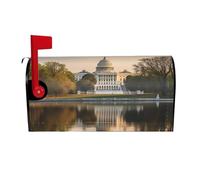 Copertura magnetica per cassetta postale con vista sul lago, dimensioni standard 64,8 x 53,3 cm, copertura per cassetta delle lettere primaverile estiva per la decorazione di casa, giardino, cortile