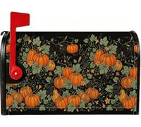 Copertura magnetica per cassetta postale con zucche raccolte autunnali, 53 | Illustrazione botanica, copertura per cassetta postale, attacco magnetico, tema raccolto autunnale, resistente alle