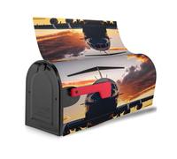 Copertura magnetica per cassetta postale decorativa impermeabile con stampa di aereo al tramonto, graziosa decorazione per la casa