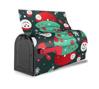 Copertura magnetica per cassetta postale decorativa impermeabile con stampa di albero di Natale e pupazzo di neve carino decorazione per la casa