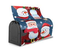 Copertura magnetica per cassetta postale decorativa impermeabile con stampa di Babbo Natale e pupazzo di neve carino decorazione per la casa