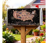 Copertura magnetica per cassetta postale degli Stati Uniti, statua festiva patriottica dei fuochi d'artificio del 4 luglio, copertura per cassetta della posta nera, decorazione per porta d'ingresso