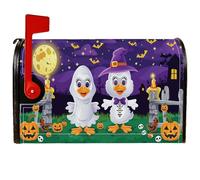 Copertura magnetica per cassetta postale fantasma, copertura per cassetta postale stagionale per Halloween, zucca, pipistrello, Halloween, decorazione per cortile, 45 x 53 cm