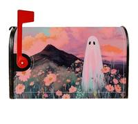 Copertura magnetica per cassetta postale fantasma, fantasiosa fantasia fiori montagna Halloween pesca vacanza copertura per esterno cortile decorazione 45,7 x 53,3 cm