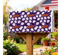 Copertura magnetica per cassetta postale fantasma, fantasioso Boo! Spettrale Halloween viola copertura per la decorazione della porta d'ingresso, 53 x 64 cm