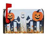 Copertura magnetica per cassetta postale fantasma, per Halloween e feste di Halloween, decorazione arancione per la casa e il giardino, 53 x 64 cm