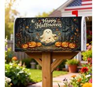 Copertura magnetica per cassetta postale, fantasma, zucche e pipistrelli, per Halloween, decorazioni per casa e giardino, 45,7 x 53,3 cm