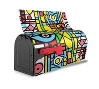Copertura magnetica per cassetta postale impermeabile decorativa con stampa colorata astratta a righe carine decorazioni natalizie per la casa