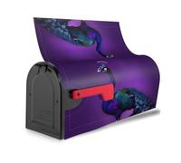 Copertura magnetica per cassetta postale impermeabile decorativa con stampa di pavone viola