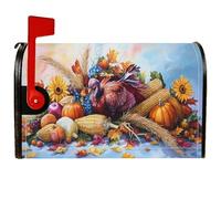 Copertura magnetica per cassetta postale in Turchia, copertura per cassetta della posta arancione, per il Ringraziamento, decorazione per giardino, cortile, 45,7 x 53,7 cm