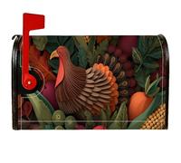 Copertura magnetica per cassetta postale in Turchia, copertura per cassetta postale stagionale del Ringraziamento, motivo foglie di zucca autunnale, per giardino, cortile, 53 x 64 cm