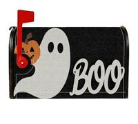 Copertura magnetica per cassetta postale, motivo fantasma, zucca, Halloween festivo, per decorazioni esterne, 53 x 64 cm