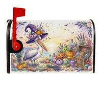 Copertura magnetica per cassetta postale, motivo: uccello costiero, per | Cappello da strega, copertura per cassetta postale, zucche da spiaggia, scrigno del tesoro, lavanda costiera, pozioni magiche