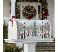 Copertura magnetica per cassetta postale per albero di Natale, decorazione per cortile e cortile, 45 x 53 cm