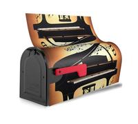 Copertura magnetica per cassetta postale per pianoforte, violino e note musicali, riutilizzabile, impermeabile, per identificare facilmente le cassette postali