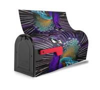 Copertura magnetica per cassetta postale riutilizzabile impermeabile con stampa di pavone viola per una facile identificazione delle cassette postali