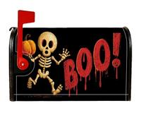 Copertura magnetica per cassetta postale scheletrata, fantasiosa zucca sangue di Halloween nero copertura per la decorazione del prato 53 x 65,5 cm