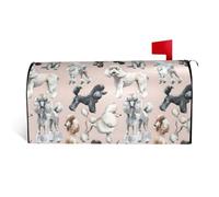 Copertura magnetica per cassette postali con stampa di barboncini, durevole ed elegante, impermeabile, facile da installare per tutte le stagioni