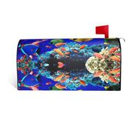 Copertura magnetica per cassette postali con stampa di pesci marini, resistente ed elegante, impermeabile, facile da installare per tutte le stagioni