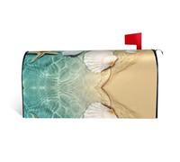 Copertura magnetica per cassette postali con stampa di stelle marine e stelle marine, resistente ed elegante, impermeabile, facile da installare per tutte le stagioni