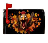 Copertura magnetica per cassette postali in Turchia, con foglie e piume per il Ringraziamento, decorazione per giardino, patio, 45,7 x 53,7 cm