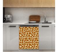 Copertura magnetica per lavastoviglie con stampa giraffa, magnetica per pannello decorativo per frigorifero, cucina, porta, 58,4 x 66 cm