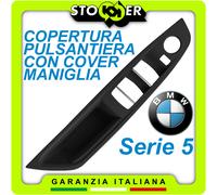 Copertura Maniglia Tirante Porta Interna Finitura NERA Pulsantiera Guida BMW 5