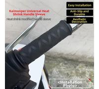 Copertura Manubrio Moto Termorestringente Alta Durata Nero Antiscivolo Grip