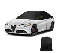 Copertura Mezza Compatibile con Alfa Romeo Giulia 2016-2025, Copertura Auto Impermeabile, Telone per Garage con Strisce Riflettenti, Protezione da Neve e Polvere