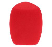 Copertura Microfono in Spugna Rossa, Antivento, Foro 4cm | Lunghezza Interna 8, 8cm, Controllo delle Esplosive, per Microfoni Dinamici e Portatili, Giornalismo Mobile