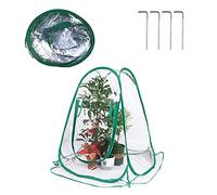 Copertura mini pianta di serra Buachois, 70x70x80 cm Coperchio serra con 4 chiodi fissi, tenda trasparente in PVC Mini Piccola Plant Casa per piante da esterno