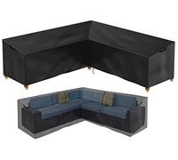 Copertura mobile da giardino a forma di V, lounge da cocktail, in rattan, impermeabile 600D, prolunga la durata (mobile 270 x 270 x 90 x 90 x 90 cm)