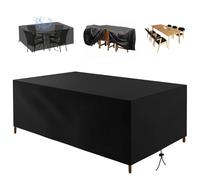 Copertura Mobili Da Giardino 235x135x95cm Copertura per Tavolo Da Esterno, 420d Varie Dimensioni Rettangolare Protezioni Impermeabili, Antipolvere E Resistenti Ai Raggi UV per Coperture Per-Nero